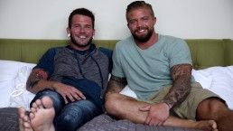 NextDoorBuddies Hot Tatted Beefcake's First Time